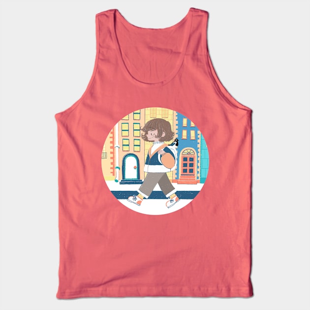 Chill Girl Walk Tank Top by Crayolina Designs 